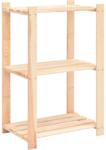 vidaXL Raft depozitare 3 niveluri, 60x38x90 cm lemn masiv pin, 150 kg (286201) Raft
