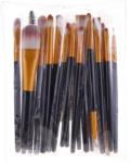Lewer Set pensule pentru machiaj, 20 bucăți, negru-auriu - Lewer