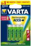 VARTA 5670 - 3+1 db tölthető elem ACCU AAA Ni-MH/800mAh/1, 2V 56703101494 (VA0096)