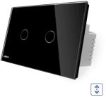 LIVOLO Intrerupator cu touch pentru draperie Livolo din sticla, Standard italian - culoare negru