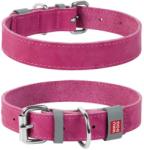 WAU DOG Classic bőr nyakörv, 19-25 cm, rózsaszín