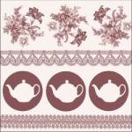 Ambiente Teapots Brown papírszalvéta 33x33cm, 20db-os