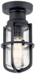 Kichler Plafoniera exterior Kichler Suri, H: 27, 8 cm, 1x60W E27, IP44, finisaj negru, KL-SURI-F (KL-SURI-F)