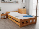  Pat inalt Naomi 120 x 200 cm, arin Saltele: Cu saltele Deluxe 10 cm, Somiera pat: Cu lamele curbate