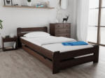  Pat Laura 90x200 cm, nuc Saltele: Fara saltea, Somiera pat: Cu lamele drepte