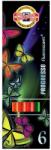 KOH-I-NOOR Set 6 creioane colorate fara lemn KOH-I-NOOR PROGRESSO FLUO