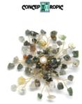  Brosa si Pandantiv din Agata Muschi si Perle - Metal - 8 x 7, 5 mm
