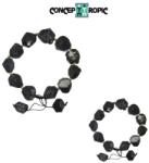  Bratara Turmalina Neagra Neregulata - 12-16 x 12-14 mm - Accesorii Gold Filled - 1 Buc