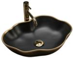 Rea Lavoar negru/auriu pe blat Rea Pearl Gold Edge 51, 5 cm (5902557356850)