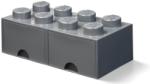 LEGO® Cutie de depozitare LEGO® 8 - cu sertar gri închis 250 x 500 x 180 mm (SL40061754)