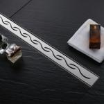 Rea Set rigola pentru dus plus capac 100 cm Rea Wave Inox (5902557323388)