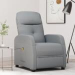 vidaXL Fotoliu de masaj, gri deschis, material textil (289826)
