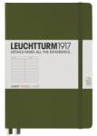 Leuchtturm Caiet cu elastic A5, 125 file, dictando, Leuchtturm1917 verde army LT348101
