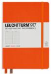 Leuchtturm Caiet cu elastic A5, 125 file, dictando, Leuchtturm1917 portocaliu LT342934