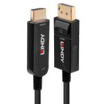 Lindy Cablu Fibra Optica Hybrid Displayport la HDMI 4K@60Hz T-T 40m, Lindy L38493 (L38493)