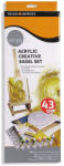 DALE Set pictura in acril cu sevalet DALER ROWNEY Simply Acrylic Creative, 43 piese/set Sevalet