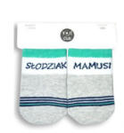  Yo! Baby pamut zokni 3-6hó - szürke/fehér/zöld - babyshopkaposvar