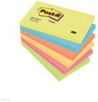 Post-it öntapadós jegyzettömb, 655TFEN/655TF 76x127 mm 100 lap 6 tömb neon pink