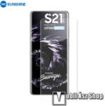 SUNSHINE Hydrogel TPU képernyővédő fólia - Ultra Clear, ÖNREGENERÁLÓ! - 1db, TOKBARÁT - SAMSUNG Galaxy S21 Ultra 5G (SM-G998B/SM-G998B/DS)