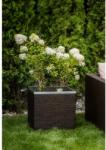  Polyrattan növényláda 50*50*50 cm, öntöző rendszerrel