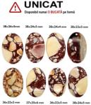  Pandantiv Jasp Mokait Breccia cu Gaura Oval - 36-38 x 23-26 x 4-6 mm - 1 Buc