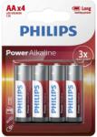 Philips LR6P4B/10 - 4 buc Baterie alcalina AA POWER ALKALINE 1, 5V (P2196) Baterii de unica folosinta
