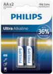Philips LR6E2B/10 - 2 buc Baterie alcalina AA ULTRA ALKALINE 1, 5V (P2188) Baterii de unica folosinta