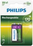 Philips 9VB1A17/10 - Baterie reincarcabila MULTILIFE NiMH/9V/170 mAh (P2242) Baterii de unica folosinta