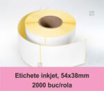 LabelLife Etichete inkjet (JetGloss) in rola, 54x38mm, adeziv permanent, 2000 buc rola (compatibile Epson) (ER39R54X38ED)