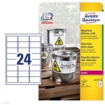 Avery Zweckform Etikett címke speciális L4773-20 időjárásálló 63, 5 x 33, 9 mm 20 ív polieszter vízálló