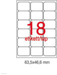 APLI Etikett A2415 63, 5 x 46, 6 mm 100 ív kerekített sarkú