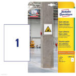 Avery Zweckform Etikett címke szuper tapadású L7877-20 fehér 210 x 297 mm Avery