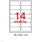 APLI Etikett A2419 99, 1 x 38, 1 mm 100 ív kerekített sarkú