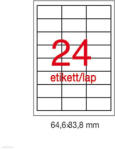 APLI Etikett LCA1226 64, 6 x 33, 8 mm fehér vízálló 480 db/csomag 20 ív (01226)