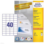 Avery Zweckform Etikett címke univerzális 3651 fehér 52, 5 x 29, 7 mm 100 ív Avery
