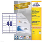 Avery Zweckform Etikett címke univerzális 3657 fehér QuickPEEL 48, 5 x 25, 4 mm 100 ív Avery