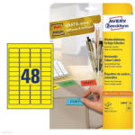 Avery Zweckform Etikett címke speciális L6041-20 visszaszedhető sárga 45, 7 x 21, 2 mm 20 ív Avery