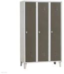 Triumph Fém öltözőszekrény Project, 3 hosszúajtós, lábakon álló (TRF3/3)