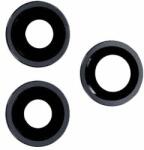 Apple iPhone 12 Pro Max - Visszapillantó Üveg Kerettel (Graphite) - 3db, Graphite
