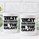 Gravolo Set 2 cani albe Best Boyfriend, Best Girlfriend in the Galaxy (C256)