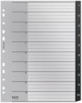 LEITZ Index Leitz Recycle, PP, partial reciclat, reciclabil, A4 MAXI, 1-10, negru E12080000