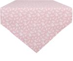 Clayre & Eef Fata de masa bumbac roz pudrat Flowers 50*160 cm (CCLBF65) Fata de masa