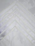 Cri Design Fata de masa damasc alb 150x350 cu 12 servetele, cu dantela, White Flowers (FW12_350x150) Fata de masa