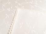 Cri Design Fata masa crem din damasc de lux 150x300 cu dantela brodata, Frunze de maslin (FM_150x300-D) Fata de masa