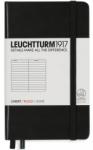 LEUCHTTURM1917 Caiet cu elastic A6, 94 file, dictando, Leuchtturm1917 negru LT334821