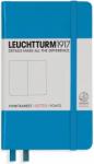 LEUCHTTURM1917 Caiet cu elastic A6, 94 file, punctat, Leuchtturm1917 albastru azur LT346691