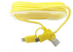 MRG Cablu De Date MRG M-170, 2 In 1, Iphone 5/6 + Micro USB, Galben