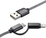 MRG Cablu De Date MRG M-172, 2 In 1, Iphone 5/6 + Micro USB, Negru