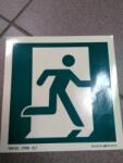  munkavédelmi tábla utánvilágító 200x200 vészkijárat jobb piktogram