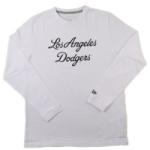 New Era Férfi szabadidő pólók hosszú ujjú New Era MLB SCRIPT LS TEE LOS ANGELES DODGERS fehér 11860128 - S